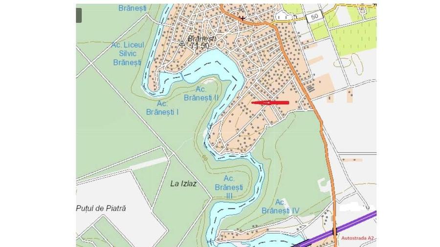 Teren de 637 mp, în Brănești