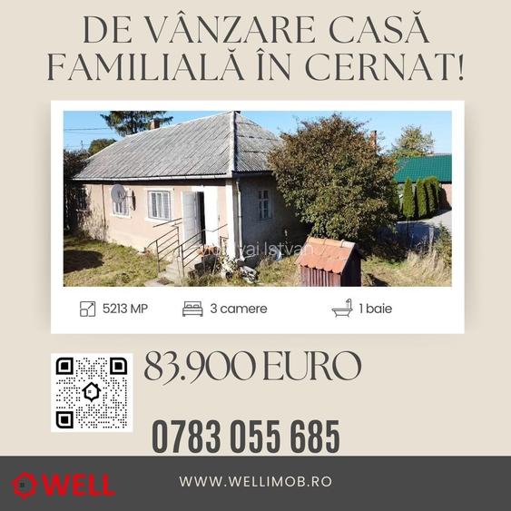 Casă cu 3 camere în Cernat