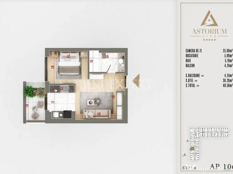 Garsoniera dubla - Theodor Pallady, premium, piscina, sala f - 6