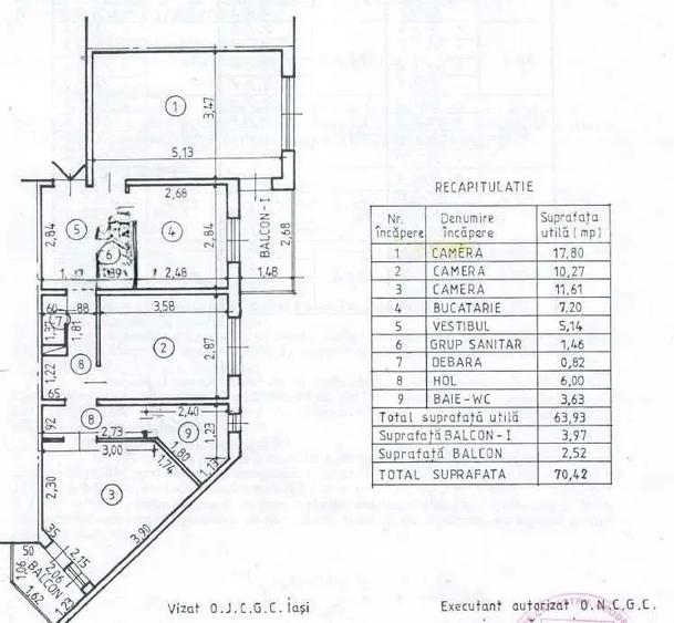 NICOLINA-CLOPOTARI, Apartament 3 camere decomandat, mobilat si utilat! - 1