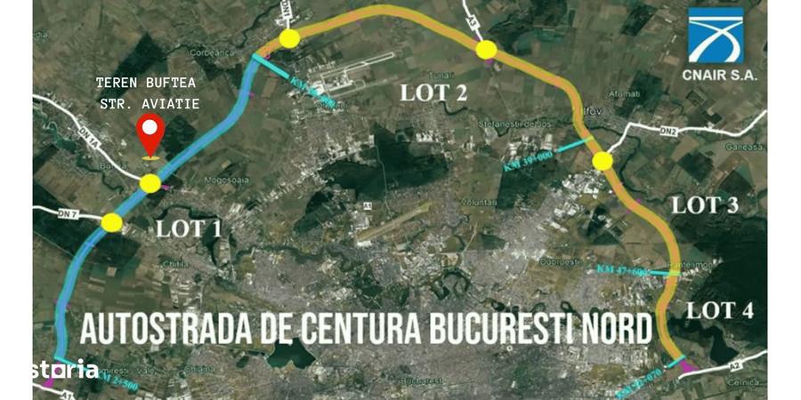 Teren Intravilan Buftea langa Autostrada A0 - ideal hale industriale - 7