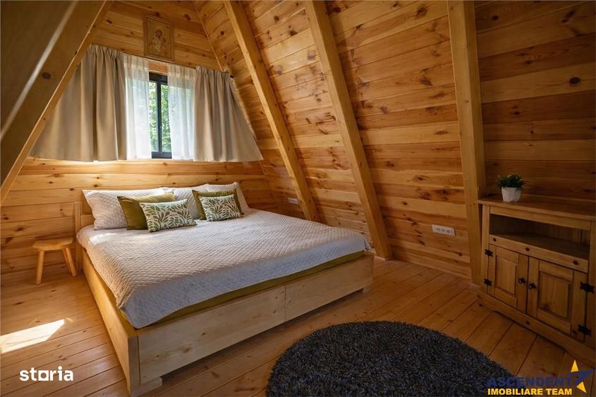 Eleganta,echipata casa A Frame,1.200 mp teren,deschidere Piatra Craiul - 3