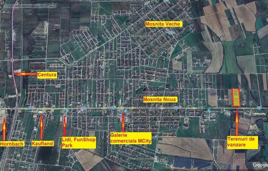 Mosnita Noua - teren pentru constructie 6apartamente - toate utilitatile - 1