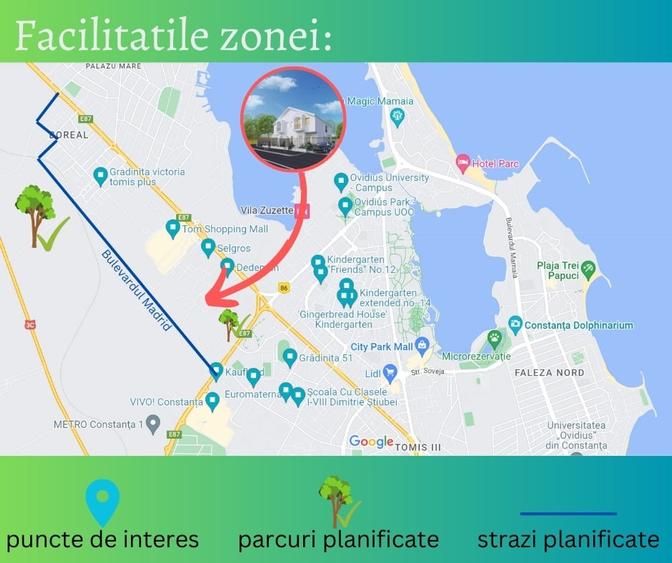 Casă individuală cu 4 camere cu Canalizare în Tomis Nord