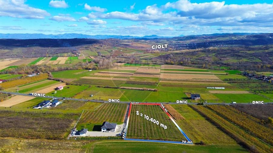 Teren intravilan de vanzare 104 AR front generos la DN Baia Mare-Cluj - 1