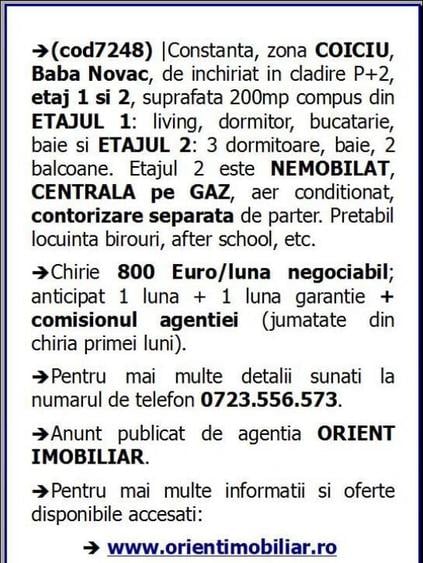 Coiciu, Baba Novac, etaj 1 si 2, nemobilat, gaze, inchirieri - 3