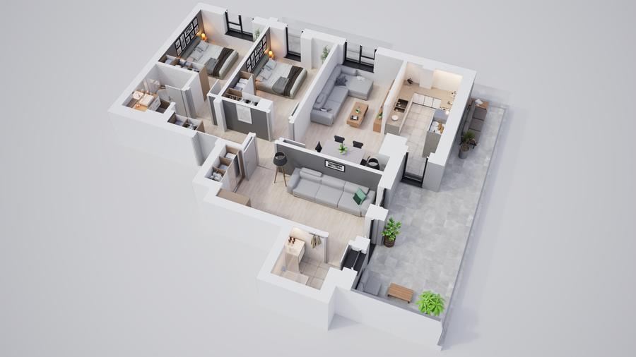 Apartament 4 camere, ansamblu exclusivist, parc, boxe și parcari disponibile - 6