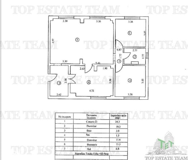 Apartament 3 cam. - vanzare - Vidin - Braila - 8
