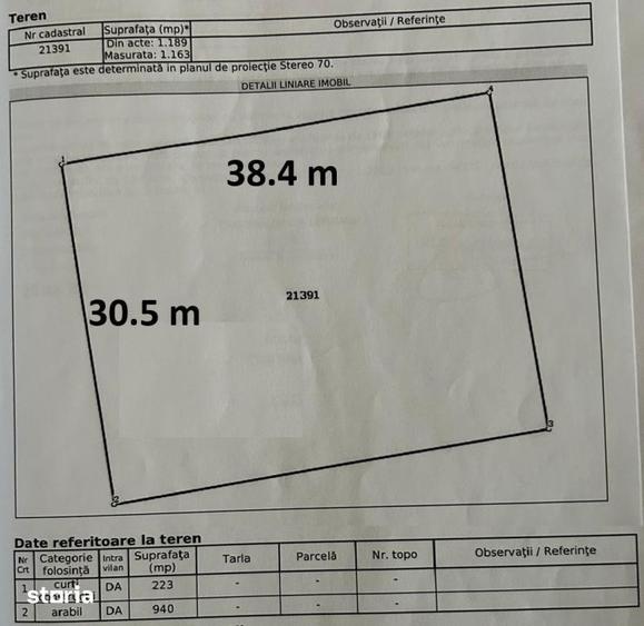 Lot de casa imprejmuit (1163 mp) cu deschidere la 2 strazi - 6