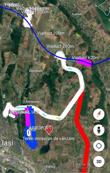 Teren dupa Aeroport Tatarasi Aviatie, Valea Lunga centru, com Holboca, - 7