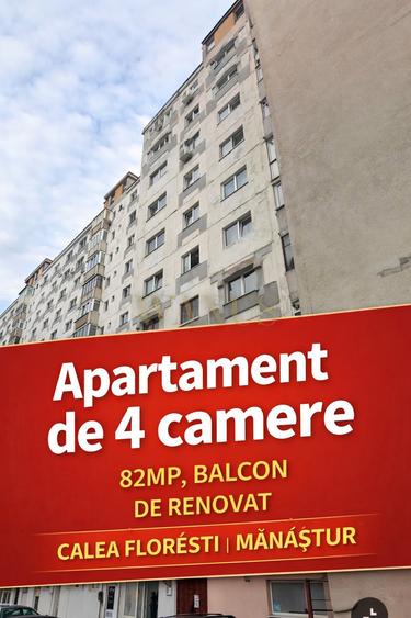 Apartament de 4 Camere - 82MP I Balcon I 2.200€/mp - Manastur - 1