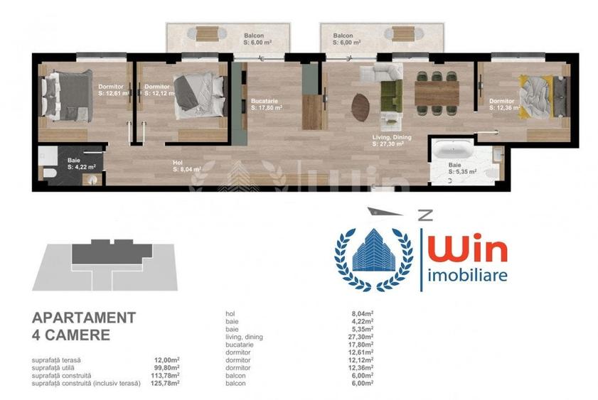 Apartament 4 camere | 99mp util | Bloc nou | Zona Primaria Someseni - 1