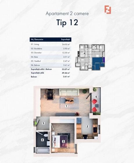 Variante apartamente 2 camere cartier nou zona Mehala - ID V4927 - 18