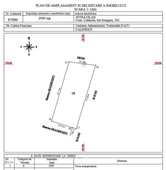 Teren intravilan de vanzare Calinesti, Arges - 2