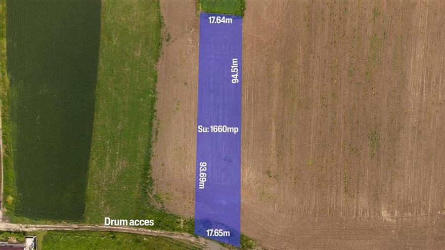 BUFTEA FLAMANZENI,TEREN INTRAVILAN 1660 MP,DESCHIDERE 17 M - 2