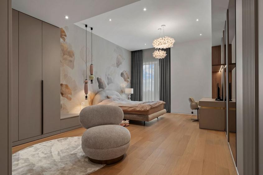 Apartament cu 5 camere decomandat, mobilat în Barbu Văcărescu