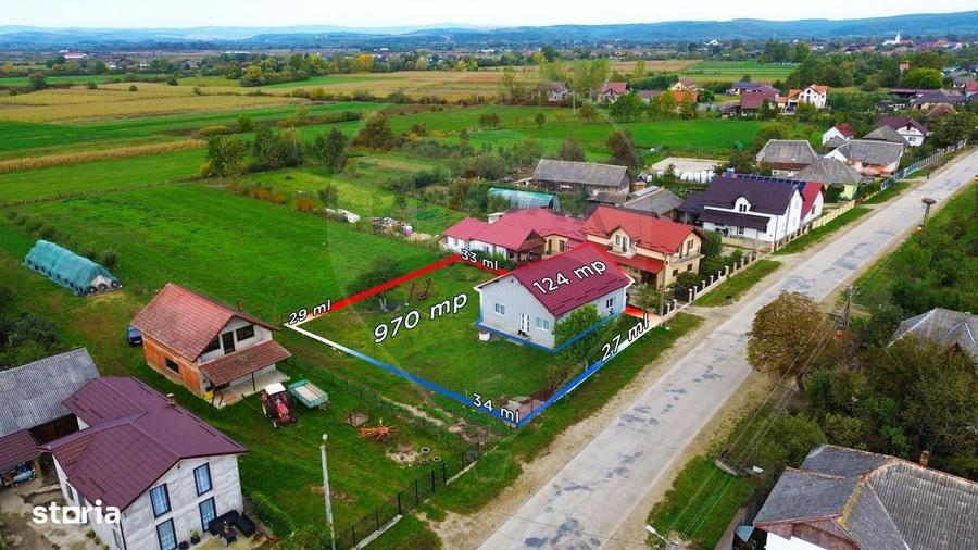 Casă cu 2 camere cu Teren 970 Mp în Sălsig