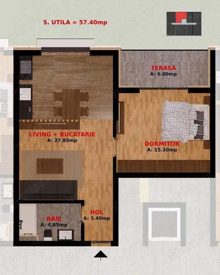 Apartament 4 camerre, La 1,5 km de Bucuresti. Pret Promotional inclus Tva. - 10