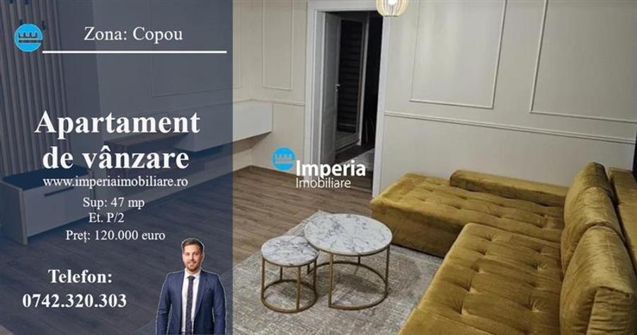 Apartament 2 cam, decomandat, de vanzare in zona Copou - Aleea Sadoveanu - 1