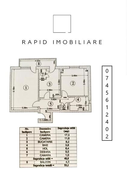 De Vanzare - Ap. 2 Camere - Mazepa 2/Piata Ancora/Faleza Dunarii - 11