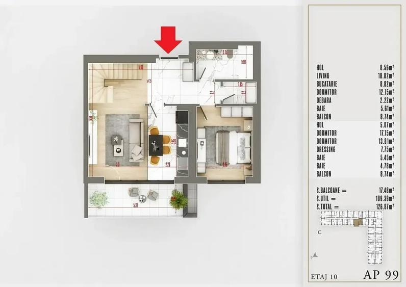 Duplex 4 Camere Lux  Vedere Superba Ansamblu Premium Sector 3 - 4