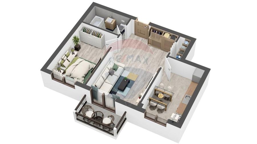 Apartament NOU LA CHEIE cu 2 camere de vanzare Selimbar - 3