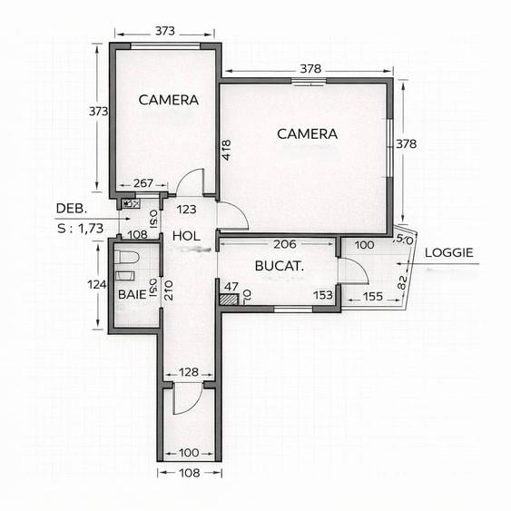 Apartament cu 2 camere decomandate, confort I, etaj intermediar, finisat, mobilat si utilat - 1