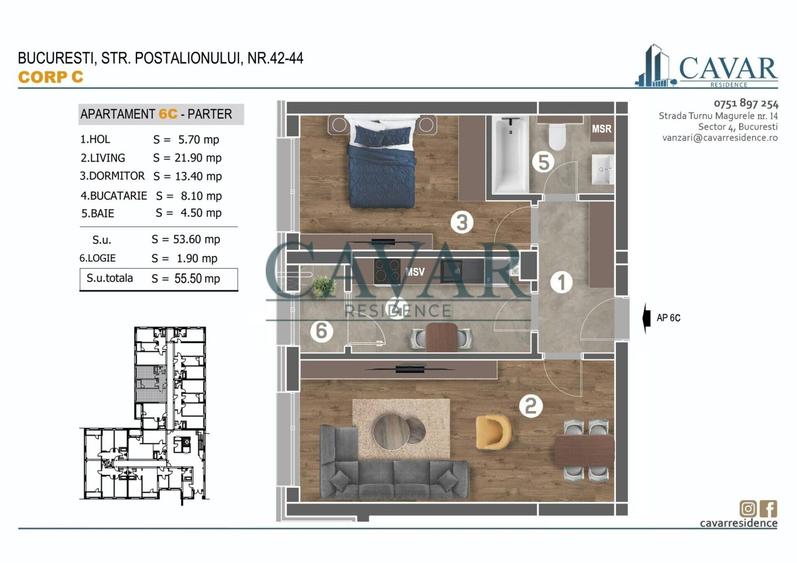 Apartament 2 Camere Decomandat Proiect Finalizat - 13