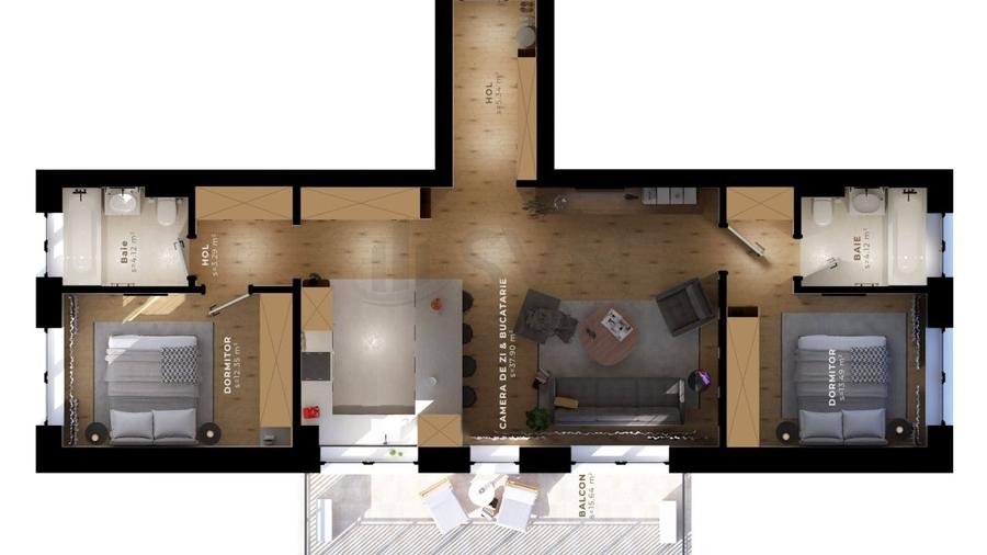 Tunari Sunlight Residence 3 Camere Modern - 4