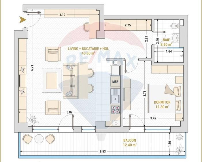 Apartament cu 2 camere de închiriat în zona 13 Septembrie - 15