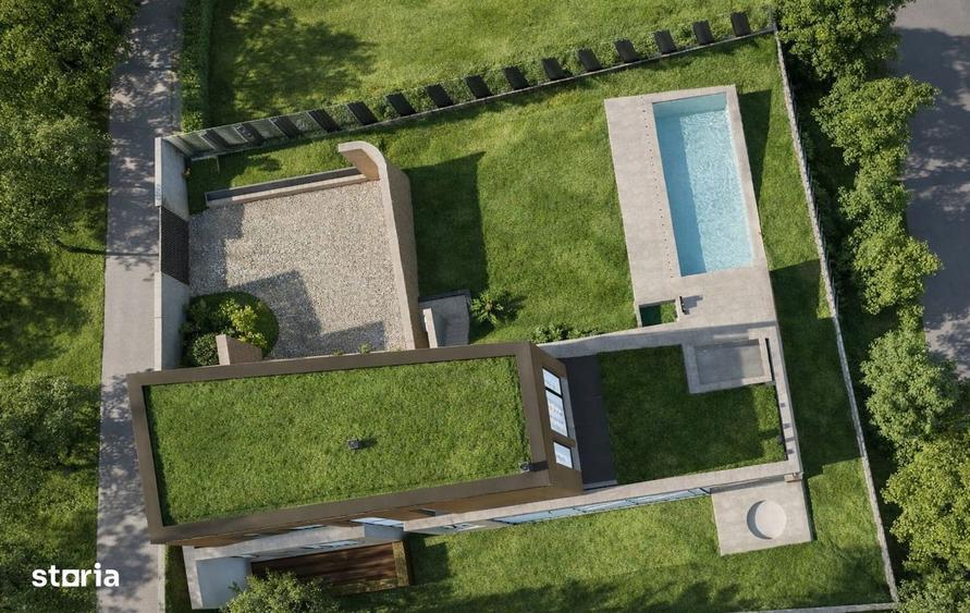 Teren 1000mp autorizat, casa D+P+1E 269mp, Proiect Piscina, Salicea - 4