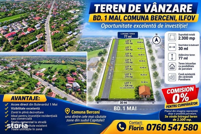 Oportunitate rara de investi?ie Teren cu deschidere la Bd. 1 Mai - 1