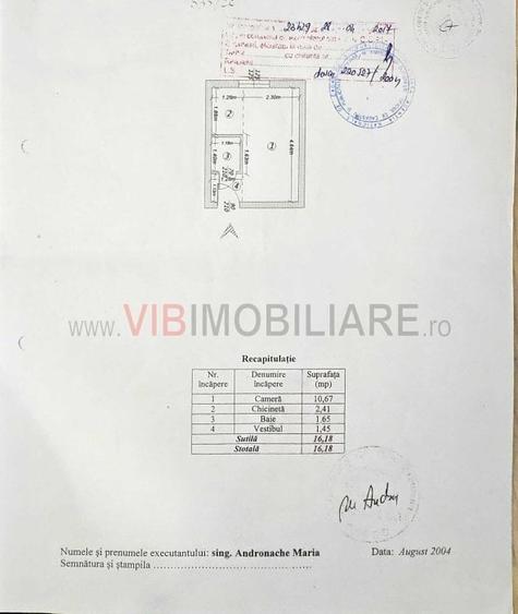 Garsoniera Pantelimon - 1/4 - mobilat si utilat- comision 0 - 9