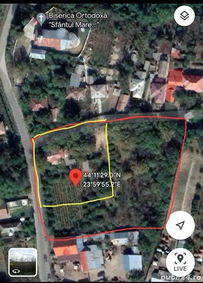 Vand 1200 mp (teren intravilan+ casa), Leu , jud Dolj livada pomi - 1