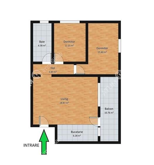 Apartament cu 3 camere si balcon in zona Kogalniceanu din Sibiu - 7