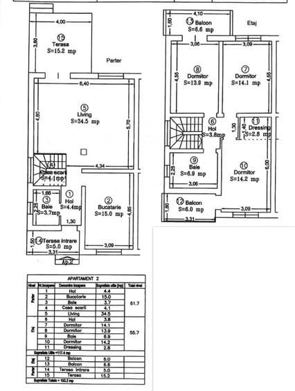 Duplex, Ghiroda, P+E, 4 camere, 118mp, 260mp teren - 2