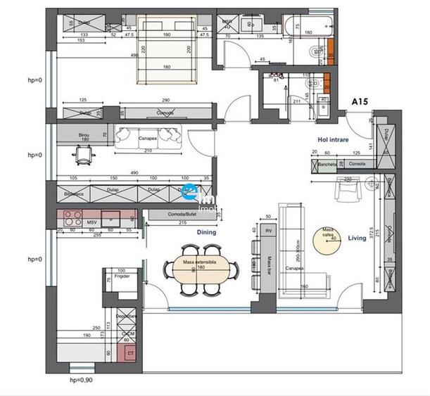 Apartament 3 cam, decomandat, de vanzare zona Copou - 15