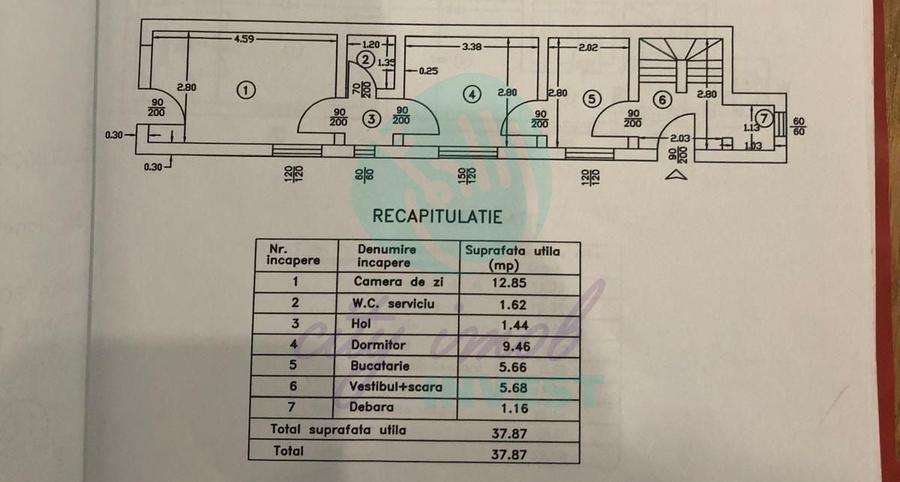 Apartament cu 4 camere semidecomandat, mobilat în Cișmigiu