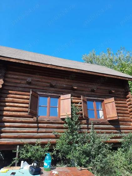 Casa din lemn rotund tratat 60mp pregatita pentru relocare - 6