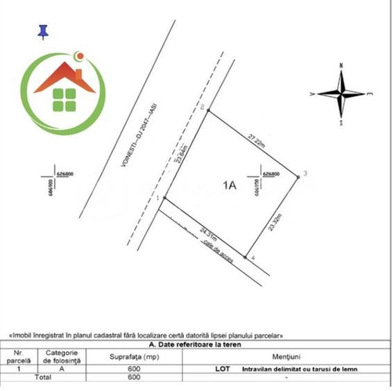 Zona linistita! Teren intravilan 600mp, Miroslava - Vorovesti - 3