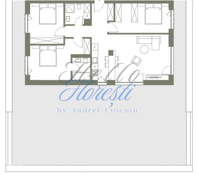 Apartament 4 camere 94,9 si terasa 133.2 in Hexagon - 3