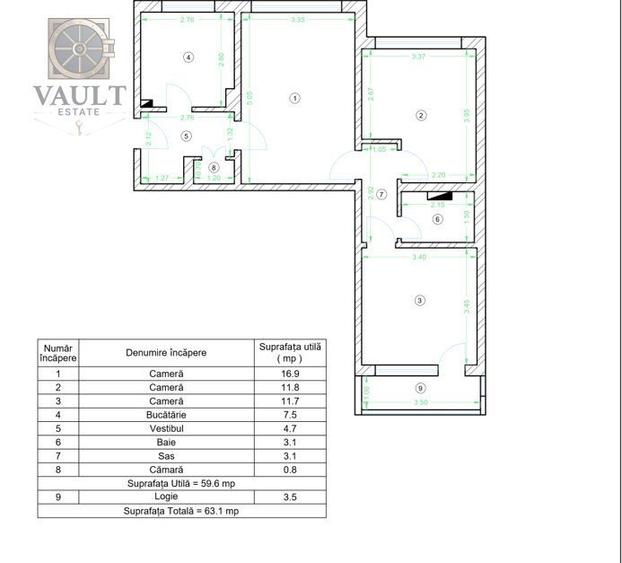 Apartament 3 camere - metrou Obor - Urgenta 3 - 7