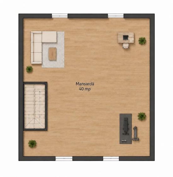 Duplex cu 5 camere cu Garaj în Sud
