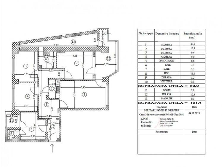 4 Camere Decomandat DE RENOVAT 101 MP Total - 4