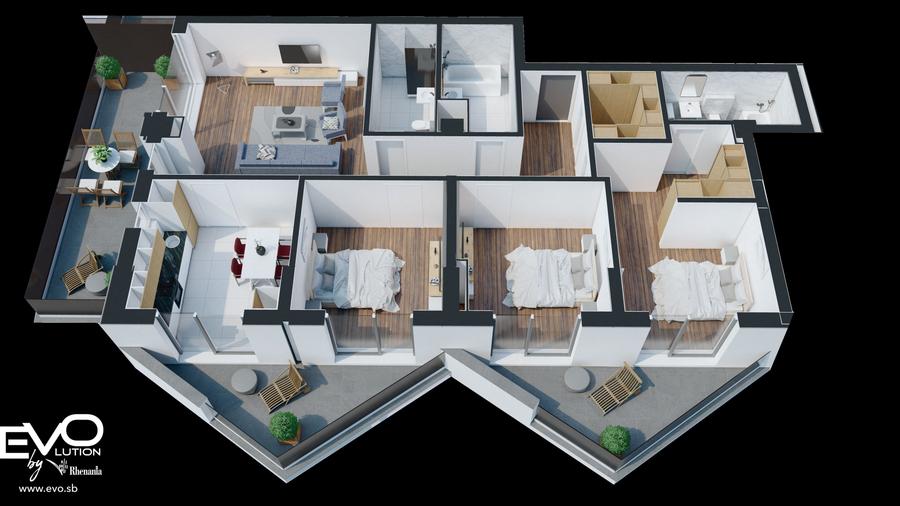 AP. 4 CAMERE | SE | 129 MP | SHOPPING CITY SIBIU | Evolution Apartments - 7