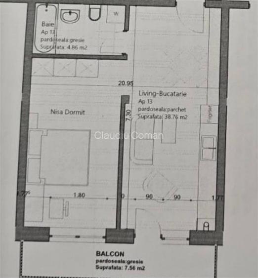 Garsoniera de vanzare  Sanpetru Residence 43 mp. 76000 Euro
