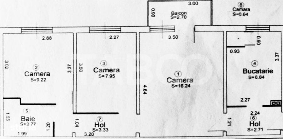 EXCLUSIVITATE - COMISION 0! Apartament 3 camere balcon si pivnita - 2
