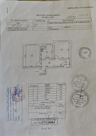 Apartament 2 camere decomandat 50 mp Vidin Calea Gala?i parter ideal investi?ie - 1