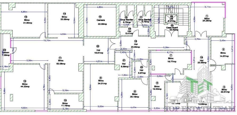 Spatiu de birouri de 3,000mp de vanzare in zona Pipera - 13