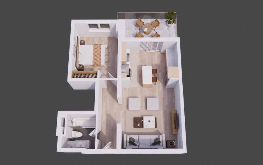 2 camere + terasa panoramica = momentul perfect - 2